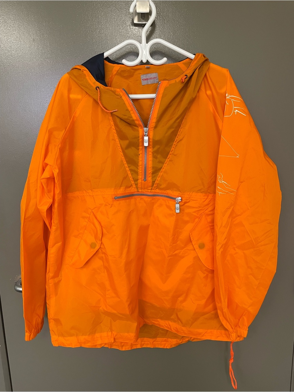 Vintage TAG Heuer orange anorak windbreaker jacket